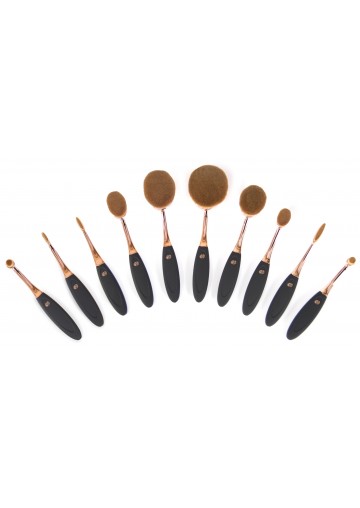 Professional Microfibre Oval Cosmetic Brush Collection