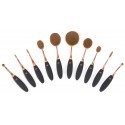 Professional Microfibre Oval Cosmetic Brush Collection