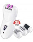 3-in-1 Lady Shaver, Epilator and Hard Skin Remover 