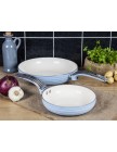 Retro 2 Piece Frying Pan Set BLUE 