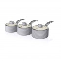 Retro 3 Piece Saucepan Set GREY