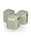 Retro Set of 3 Canisters GREEN 