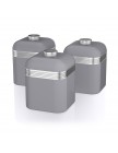 Retro Set of 3 Canisters GREY 