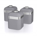 Retro Set of 3 Canisters GREY 